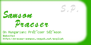 samson pracser business card